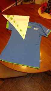 Girl Guides of Canada Pathfinders uniform shirt and scarf.
