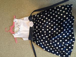 Girls polka dot dress size 8