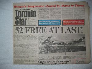 HISTORIC NEWSPAPERS-Iran frees hostages