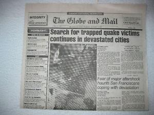 HISTORIC NEWSPAPERS SF Quake