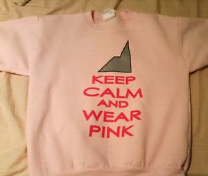 Keep Calm and Wear Pink Sweatshirt - youth size 
