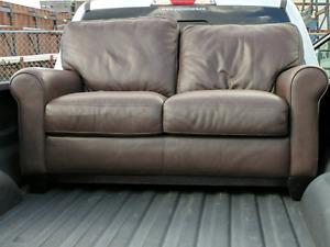 Like new leather love seat