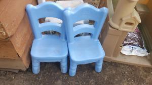 Little Tikes blue chairs $10