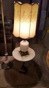 Living room lamps marble end table