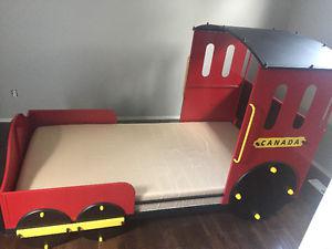 Metal Train Bed- Twin Mattress included!