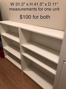 Moving Sale - bookshelves x 2 white