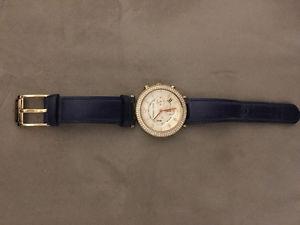 Parker style Michael Kors watch with navy leather strap