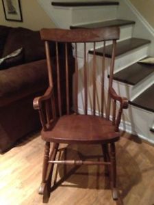 Pressed Back Antique Rocking Chair