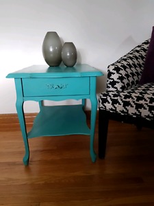 Refinished side accent table