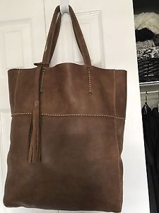Roots leather bag