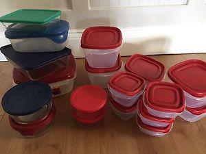 Rubbermaid and Pyrex containers