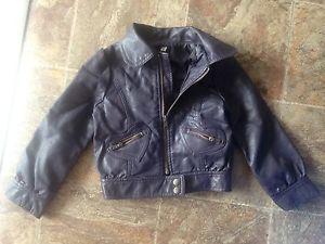 Size 3 h&m purple leather jacket