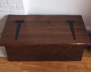 Solid Wood chest (Opens for storage)
