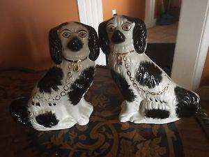 Staffordshire porcelain dogs