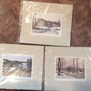 Unframed pictures