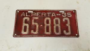 Vintage Alberta License Plates
