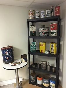 Vintage oil and gasoline tins