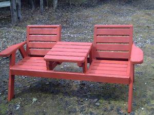 2 seater bench is solid wood