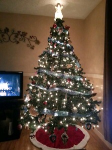 6.5 ft. Pre-lit Christmas tree.