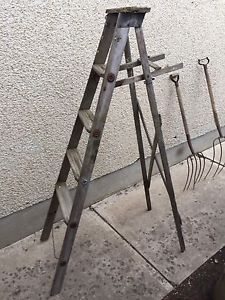 Antique 6' Wooden Step Ladder