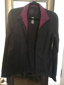 Black and purple athletic jacket w/matching top