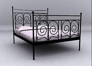 Black wrought iron IKEA bed frames