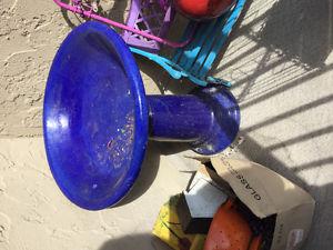 Cobalt blue birdbath for sale.....