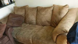 Comfy light brown couch!