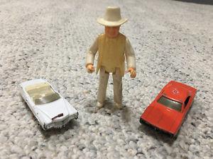  Dukes of Hazzard Boss Hogg with hat & General Lee