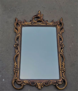 FRENCH PROVINCIAL VINTAGE ORNATE MIRROR - ANTIQUE GOLD