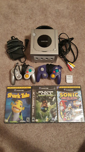 Gamecube with 2 controllers and 3 games