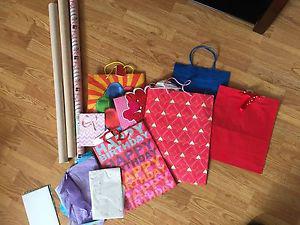 Gift bags, wrapping paper & tissue paper