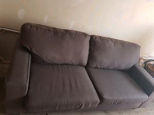 Grey fabric couch