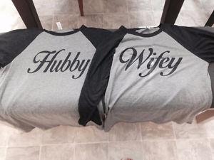 Hubby and Wifey 3/4 leeve shirts