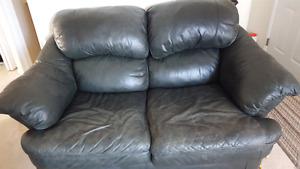 LEATHER LOVESEAT MUST GO