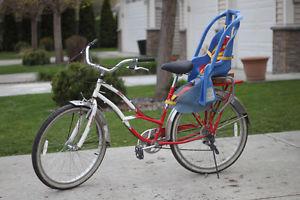 Ladies Schwinn Easy Rider Cruiser Bike w/ Child seat.