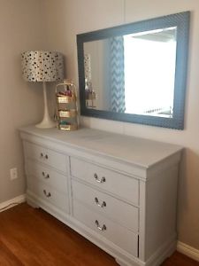Large grey dresser (solid wood)