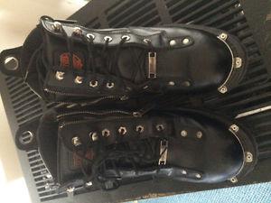 Men's Black leather riding boots
