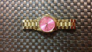 Michael Kors Gold watch with pink face