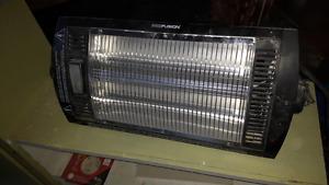 Overhead space heater for shop