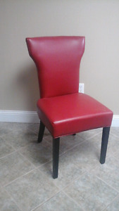 Red Faux Leather Chair