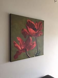Red poppy picture large $30