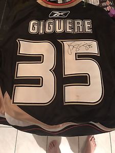 Signed giguere jersey NHL authentic