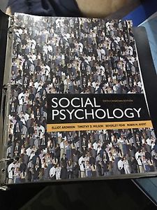 Social Psychology: sixth edition