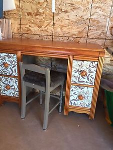 Solid wood desk and chair