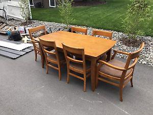 Solid wood table and chairs