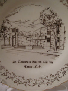 VINTAGE CHINA CHURCH PLATE ST. ANDREW'S UNITED CHURCH TRURO