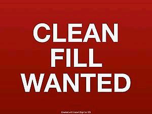 Wanted: Clean Fill Wanted (Rebeck Road)