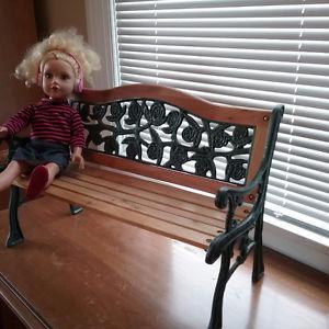 Wrought Iron Bench Doll Size