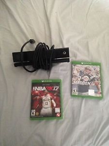 Xbox Kinect and games for sale